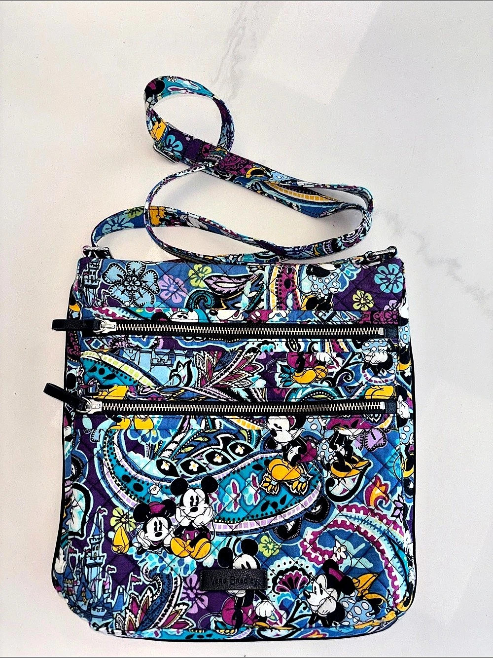 Vera Bradley Disney Parks Mickey and Minnie Paisley Crossbody Bag